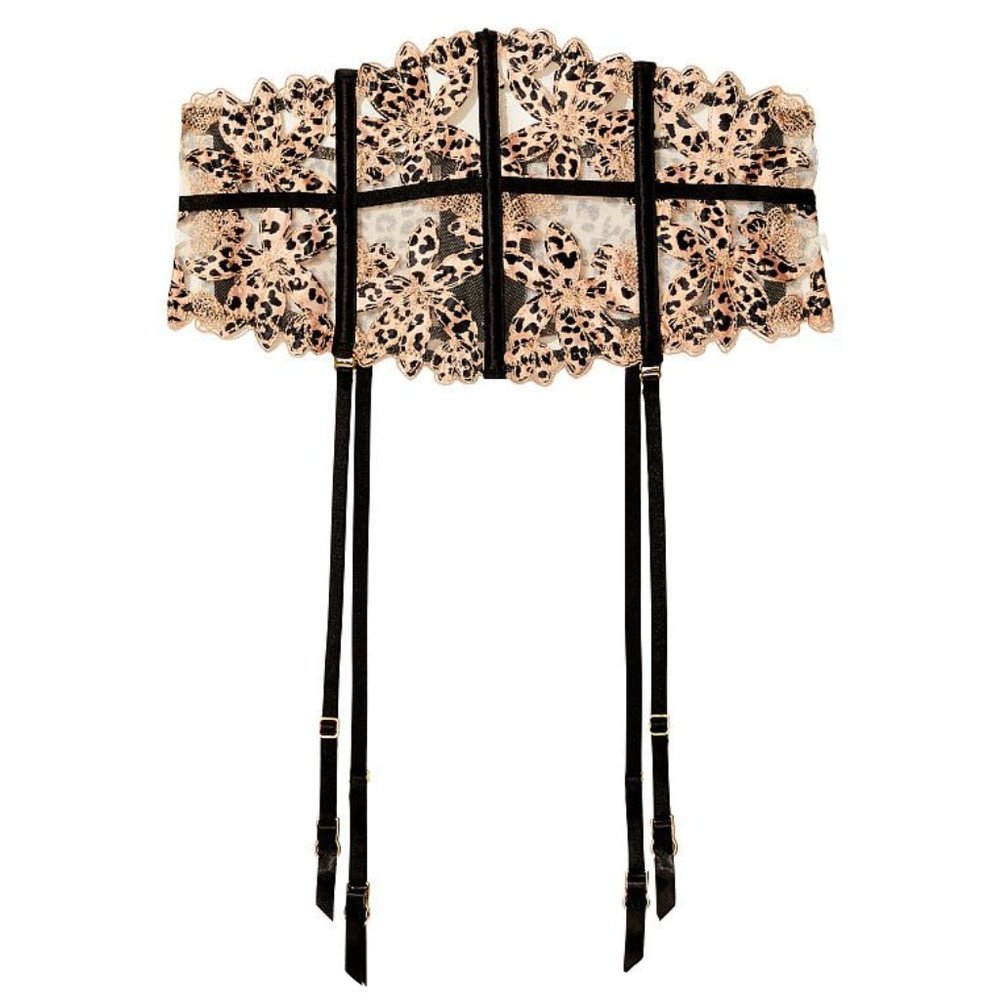 VS Very Sexy Floral Embroidered Thong Panty & Waist Cincher Leopard - Picture 6 of 16